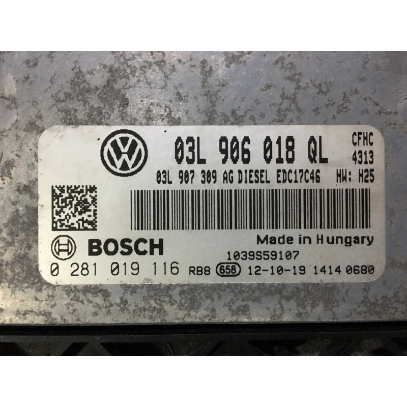 ECU MOTOR BOSCH EDC17C46 2 7 0281019116 VAG 03L906018QL