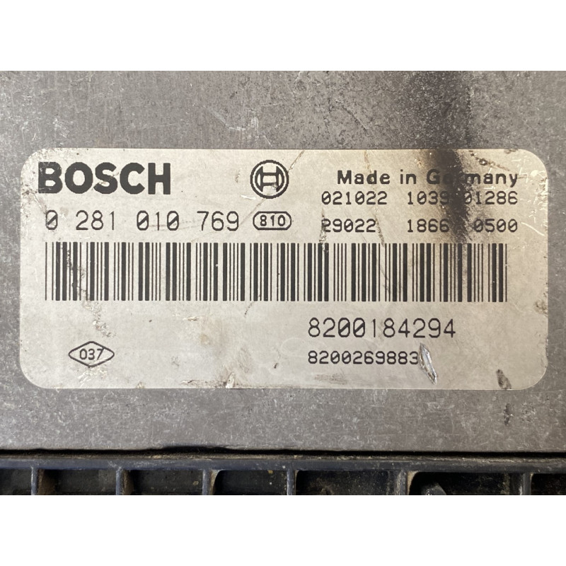 ECU MOTOR BOSCH EDC16C3 10 22 0281010769 RENAULT 8200184294 8200269883