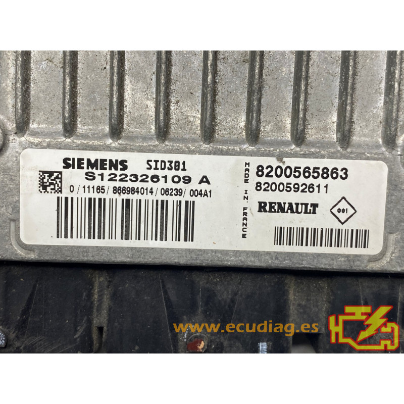 ECU SIEMENS SID301 S122326109A RENAULT MEGANE II 1 5 DCI 105HP